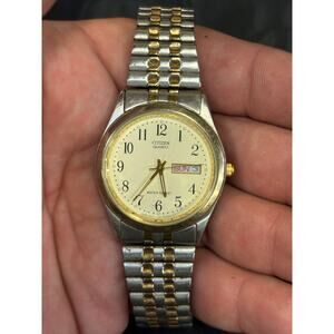Vintage Citizen 1100-S63910 2-Tone Men’s Watch! New Battery!